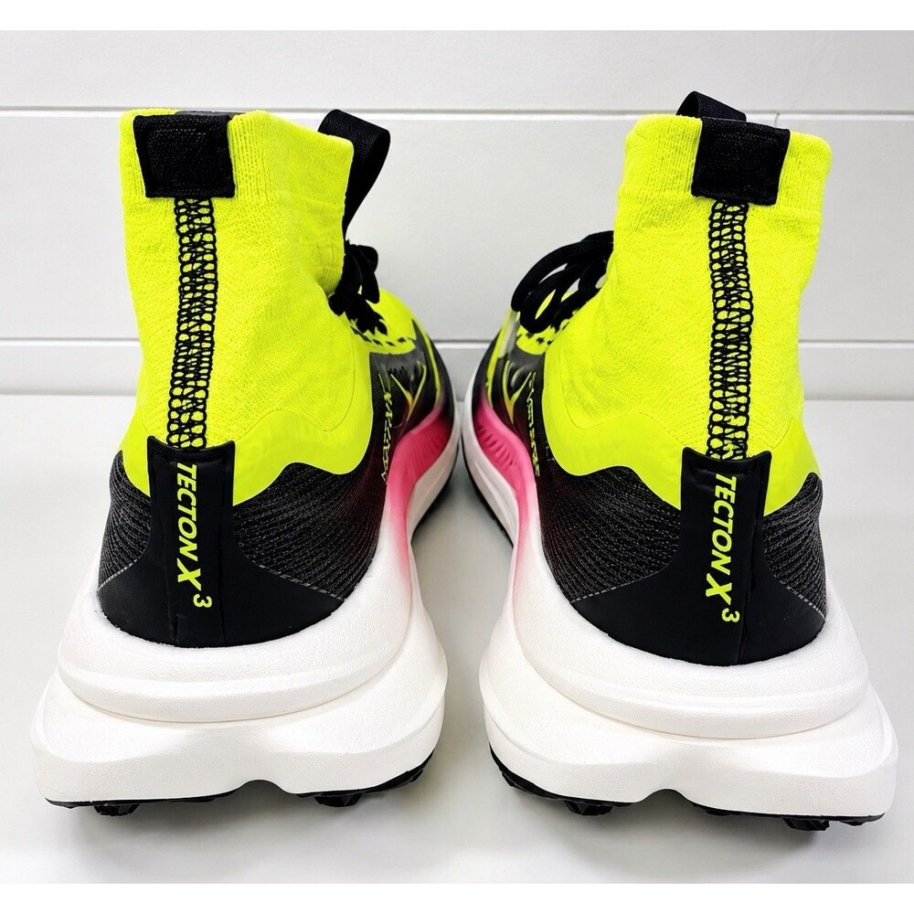 HOKA One One Tecton X 3 Womens 7.5 Trail Running Shoes Carbon Plate Neon Citrus - Picture 3 of 6